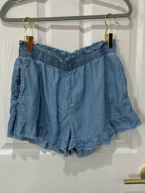 AE Aerie High Waisted Ruffle Shorts